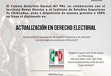 Convoca PRI al diplomado en línea: Actualización en Derecho Electoral