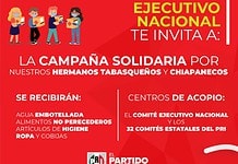 PRI NACIONAL Y COMITÉS ESTALES SE CONVIERTEN EN CENTROS DE ACOPIO PARA AYUDAR A FAMILIAS DE TABASCO Y CHIAPAS