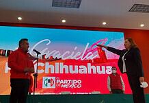 ALEJANDRO MORENO TOMA PROTESTA A GRACIELA ORTIZ COMO CANDIDATA DEL PRI AL GOBIERNO DE CHIHUAHUA